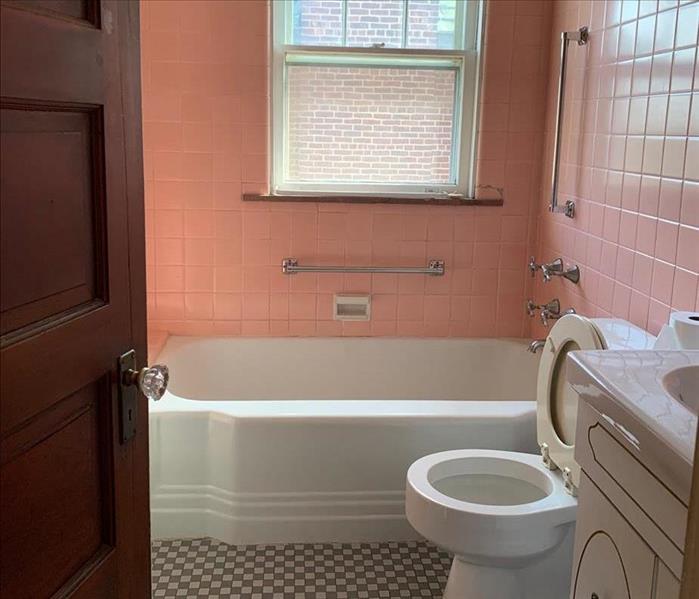 Clean bathroom after heavy cleaning